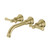 Cromford Basin / Bath Wall Tap Set Brushed Gold [296830]
