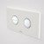 Invisi Series II® Round Dual Flush Plate & Buttons (Metal) Chrome Buttons, White Plate [151517]