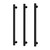 Heated Triple Towel Rail Round 600mm Matte Black [296729]