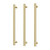 Heated Triple Towel Rail Round 600mm Brushed gold [296756]