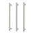 Heated Triple Towel Rail Round 600mm Brushed Nickel [296748]