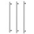 Heated Triple Towel Rail Round 800mm Chrome [296758]