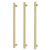 Heated Triple Towel Rail Round 800mm Brushed gold [296730]