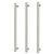 Heated Triple Towel Rail Round 800mm Brushed Nickel [296752]