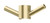 Vertical Rail Hook Round Brushed gold [296768]