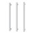 Heated Triple Towel Rail Square 600mm Chrome [296738]