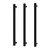 Heated Triple Towel Rail Square 600mm Matte Black [296727]