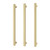 Heated Triple Towel Rail Square 600mm Brushed gold [296754]