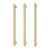Heated Triple Towel Rail Square 600mm Brushed gold [296754]