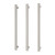 Heated Triple Towel Rail Square 600mm Brushed Nickel [296775]
