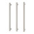 Heated Triple Towel Rail Square 600mm Brushed Nickel [296775]