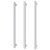 Heated Triple Towel Rail Square 800mm Chrome [296759]