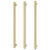 Heated Triple Towel Rail Square 800mm Brushed gold [296726]