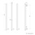 Heated Triple Towel Rail Square 800mm Brushed gold [296726]