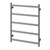 Five Flat Bar Heated Towel Ladder 550mm x 740mm Brushed Carbon [296760]