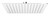 Vivid Slimline Shower Rose Slimline Square 3Star Chrome [151874]