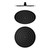 250mm Round Stainless Steel Shower Head 4 Star Rating Matte Black [297065]