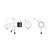 Opal Wall Basin/Bath Mixer Separate Back Plate 120mm Brushed Nickel [297340]