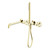 Opal Progressive Shower System Separate Plate With Spout 250mm Brushed Gold [297248]