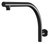 Rush High-Rise Shower Arm Only Matte Black [151858]