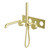 Kara Progressive Shower System With Spout 230mm Trim Kits Only Brushed Gold [297229]
