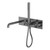 Kara Progressive Shower System With Spout 250mm Gun Metal [297143]