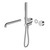 Kara Progressive Shower System Separate Plate With Spout 230mm Trim Kits Only Chrome [297152]