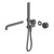 Kara Progressive Shower System Separate Plate With Spout 230mm Trim Kits Only Gun Metal [297182]