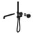 Kara Progressive Shower System Separate Plate With Spout 230mm Trim Kits Only Matte Black [297158]
