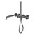 Kara Progressive Shower System Separate Plate With Spout 250mm Gun Metal [297299]