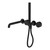 Kara Progressive Shower System Separate Plate With Spout 250mm Matte Black [297193]