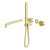 Kara Progressive Shower System Separate Plate With Spout 250mm Trim Kits Only Brushed Gold [297301]