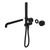 Kara Progressive Shower System Separate Plate With Spout 250mm Trim Kits Only Matte Black [297191]