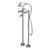 York Freestanding Bath Set With White Porcelain Hand Shower Chrome [297269]