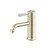York Straight Basin Mixer with White Porcelain Lever Aged Brass [297187]