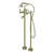 York Freestanding Bath Set With Metal Hand Shower Aged Brass [297275]