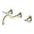 York Wall Basin Set with White Porcelain Lever Aged Brass [297324]