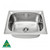 Laundry Tub with Bypass 45L Stainless Steel 1TH [139373]