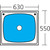 Laundry Tub w/Rinse Bypass Kit 70L Stainless Steel 2TH [068587]