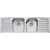 Nu-Petite Double Bowl Topmount Sink with Double Drainer 1 Tap Hole [106672]
