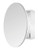 Round Shaving Mirror Cabinet 400x400x150mm with 600mmø Mirror Door [277928]