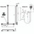 Care Shower Set Inverted T Adjustable Brushed Stainless Steel [293025]