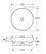 Reba Semi-Inset Round Basin 362mm x 124mm x 362mm Gloss White [158254]