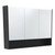 LED Mirror Cabinet 1200 with Display Shelf Satin Black [270135]