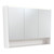 LED Mirror Cabinet 1200 with Display Shelf Satin White [270136]