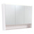 LED Mirror Cabinet 1200 with Display Shelf Gloss White [270138]