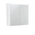 LED Mirror Cabinet 750 with Satin White Side Panels [270143]