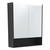 LED Mirror Cabinet 750 with Display Shelf Satin Black [270145]
