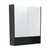 LED Mirror Cabinet 750 with Display Shelf Satin Black [270145]