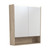 LED Mirror Cabinet 750 with Display Shelf Scandi Oak [270147]